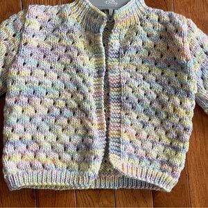 Pastel Knit Kids Jacket